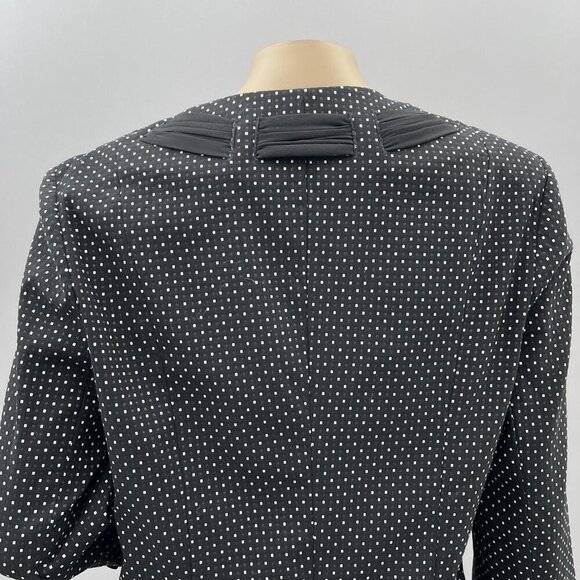Cabi Polka Dot Blazer Jacket Womens Size 10 Black &‎ White Rayon/Nylon Blend - Picture 4 of 11